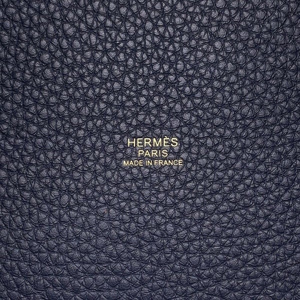 エルメス ハンドバッグ ピコタンロックPM ブルーニュイ/ゴールド金具 トリヨンクレマンス K刻印