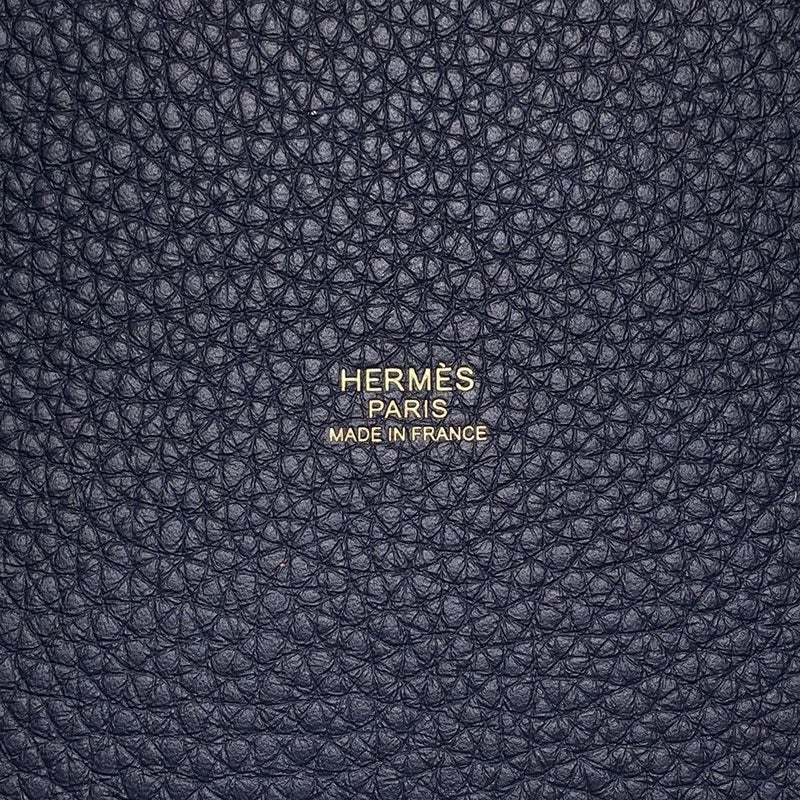 エルメス ハンドバッグ ピコタンロックPM ブルーニュイ/ゴールド金具 トリヨンクレマンス K刻印