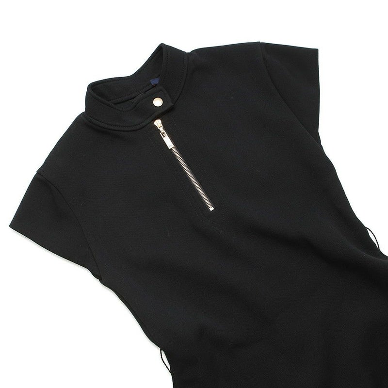 ルイヴィトン ワンピース フリル ウール レディースサイズ38 LOUIS VUITTON 黒 ブラック セール品