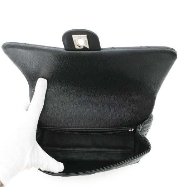 シャネル ハンドバッグ マトラッセ トップハンドル ココマーク キャビアスキン CHANEL 黒