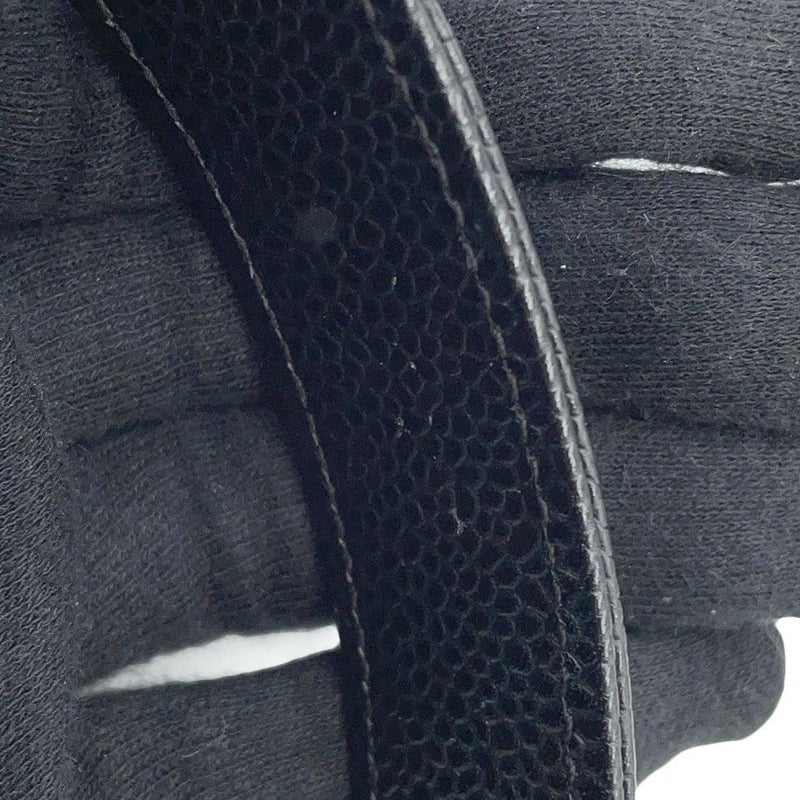 シャネル ハンドバッグ マトラッセ トップハンドル ココマーク キャビアスキン CHANEL 黒