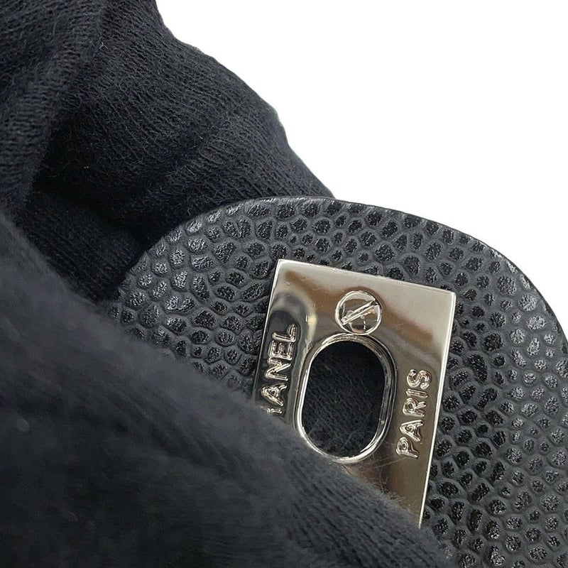 シャネル ハンドバッグ マトラッセ トップハンドル ココマーク キャビアスキン CHANEL 黒