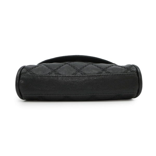 シャネル チェーンショルダーバッグ ココマーク キャビアスキン CHANEL 黒