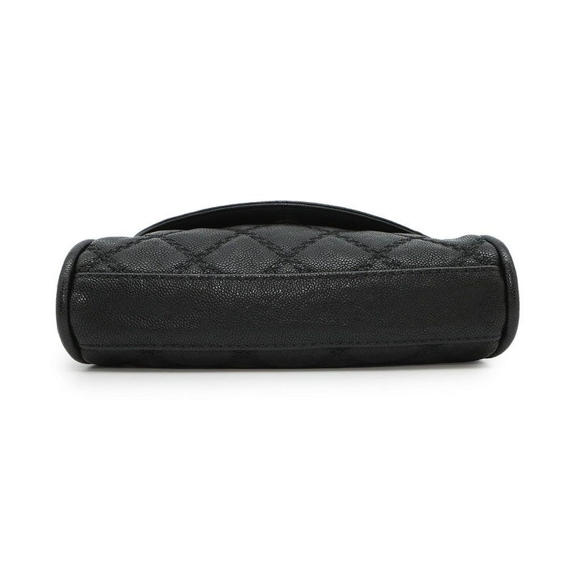 シャネル チェーンショルダーバッグ ココマーク キャビアスキン CHANEL 黒