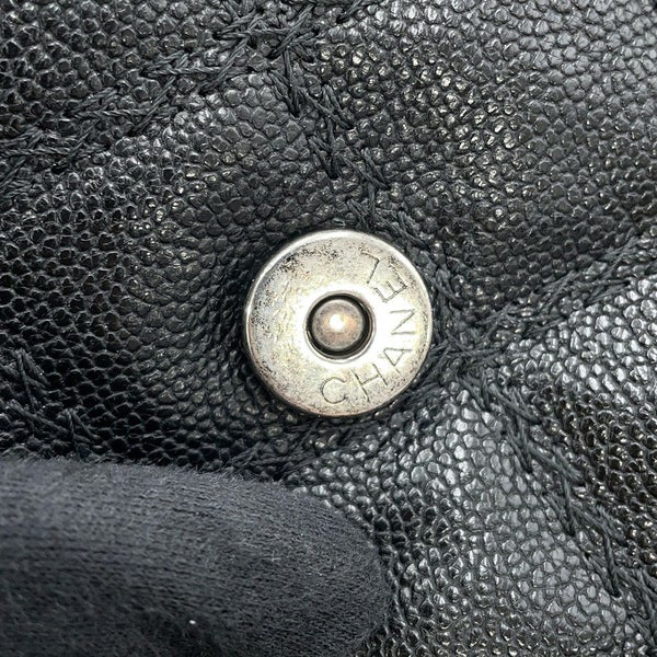 シャネル チェーンショルダーバッグ ココマーク キャビアスキン CHANEL 黒