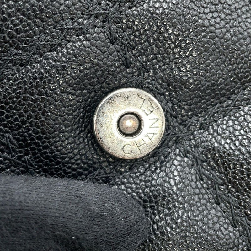 シャネル チェーンショルダーバッグ ココマーク キャビアスキン CHANEL 黒