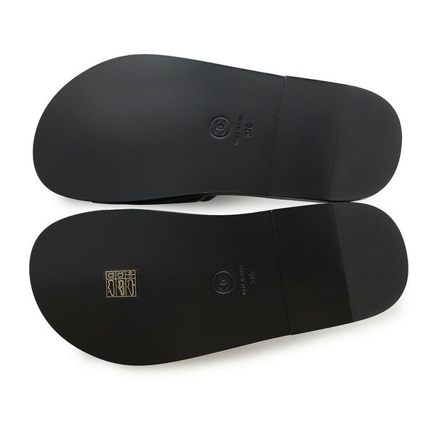 シャネル サンダル ココマーク CHANELロゴ レザー レディースサイズ37C G38933 CHANEL 靴 黒