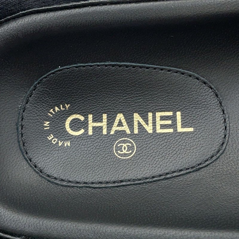シャネル サンダル ココマーク CHANELロゴ レザー レディースサイズ37C G38933 CHANEL 靴 黒