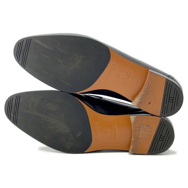 エルメス モカシン パリ レザー メンズサイズ44 HERMES 靴 黒