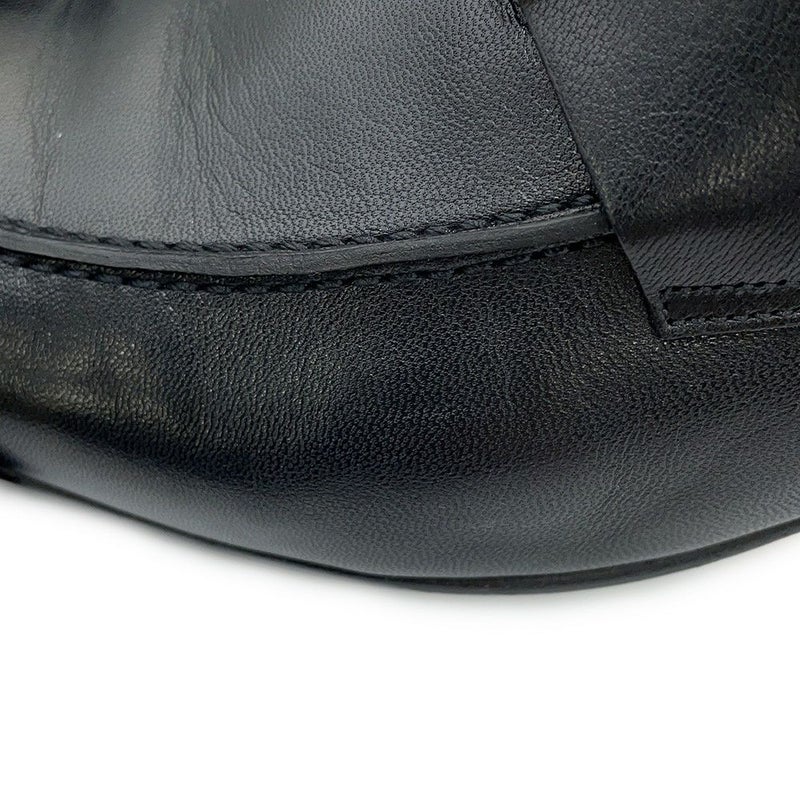 エルメス モカシン パリ レザー メンズサイズ44 HERMES 靴 黒