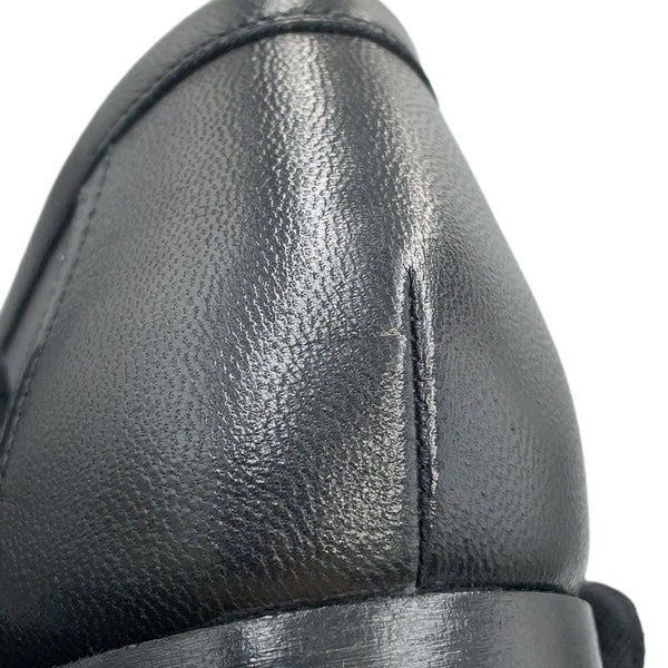 エルメス モカシン パリ レザー メンズサイズ44 HERMES 靴 黒