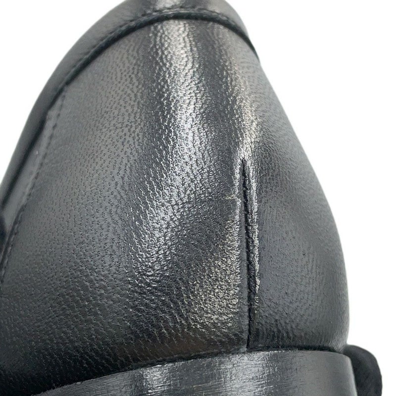 エルメス モカシン パリ レザー メンズサイズ44 HERMES 靴 黒