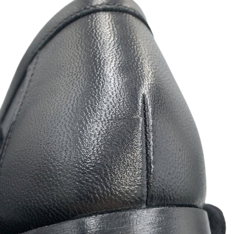 エルメス モカシン パリ レザー メンズサイズ44 HERMES 靴 黒