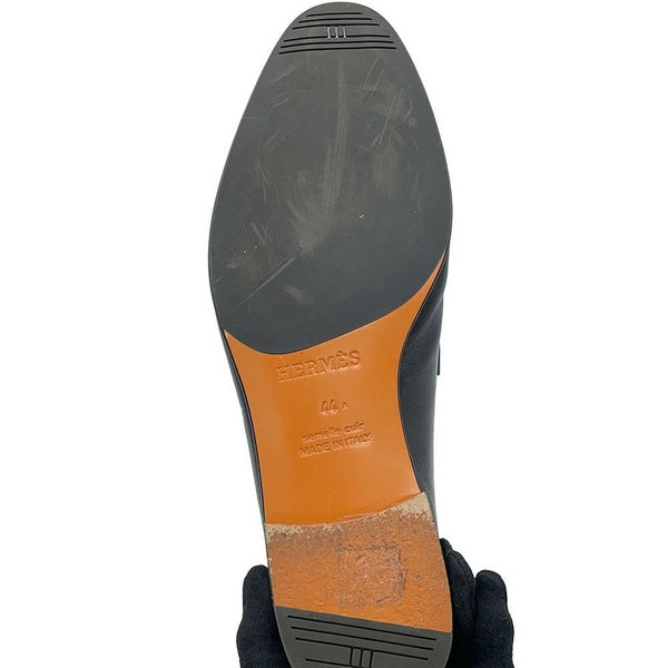 エルメス モカシン パリ レザー メンズサイズ44 HERMES 靴 黒