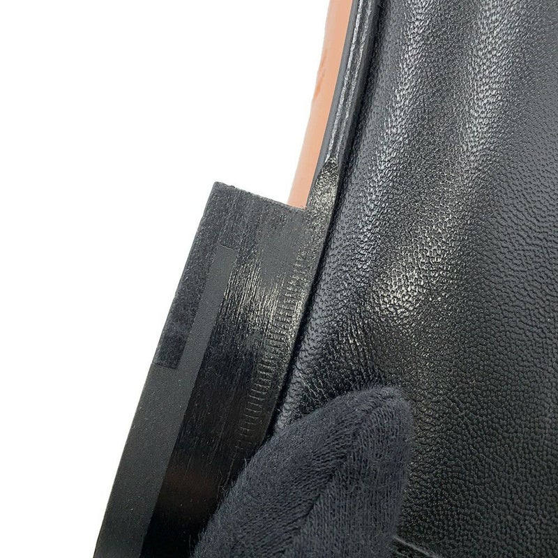 エルメス モカシン パリ レザー メンズサイズ44 HERMES 靴 黒