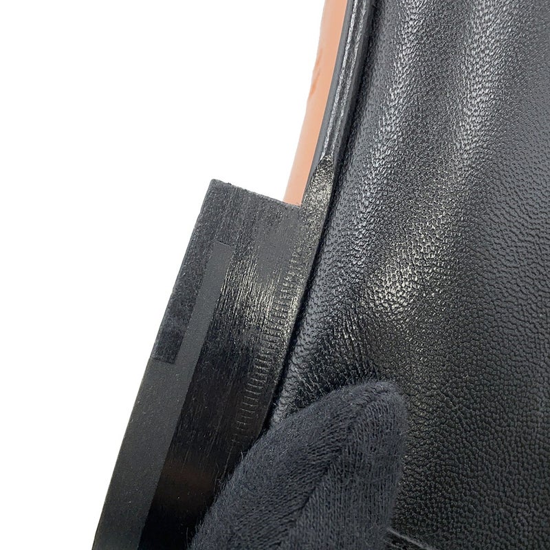 エルメス モカシン パリ レザー メンズサイズ44 HERMES 靴 黒
