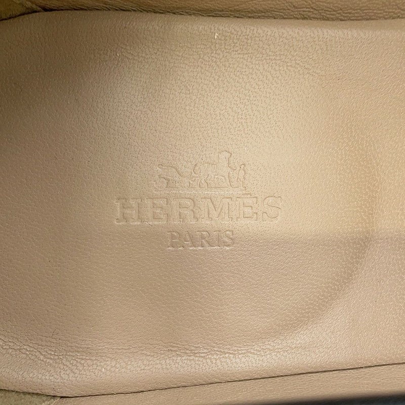 エルメス モカシン パリ レザー メンズサイズ44 HERMES 靴 黒