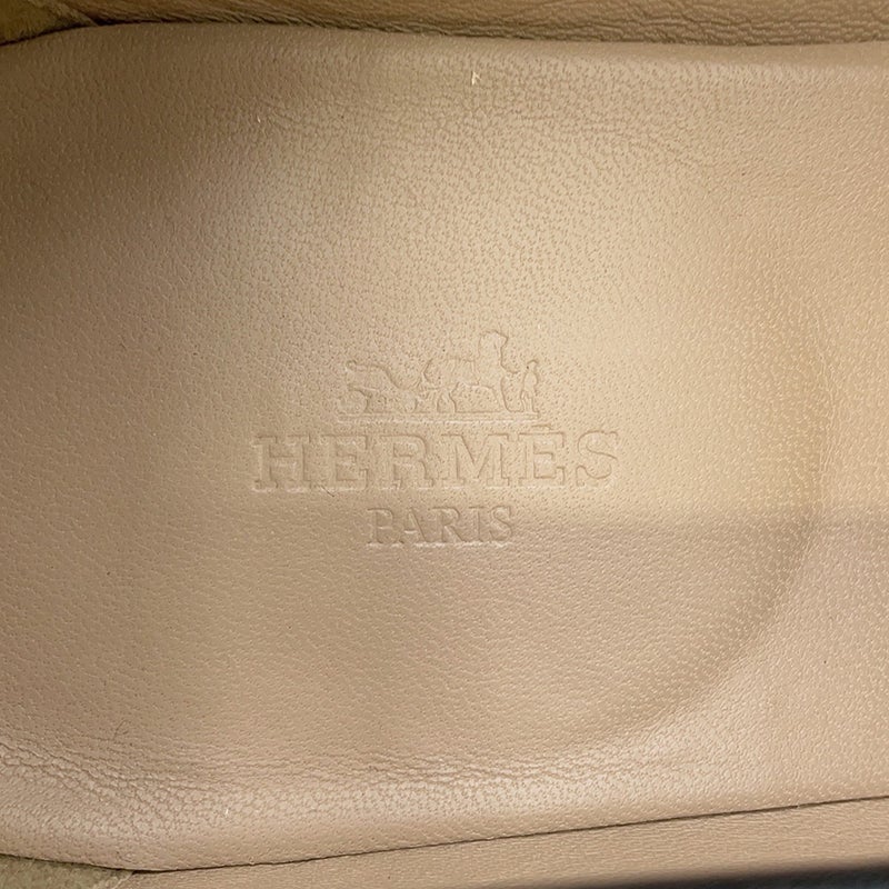 エルメス モカシン パリ レザー メンズサイズ44 HERMES 靴 黒