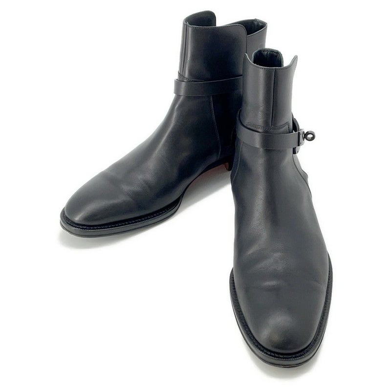 エルメス ブーツ フォーチュン カーフレザー メンズサイズ44 HERMES 靴 ショートブーツ 黒