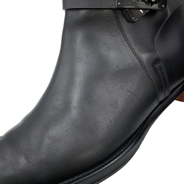 エルメス ブーツ フォーチュン カーフレザー メンズサイズ44 HERMES 靴 ショートブーツ 黒