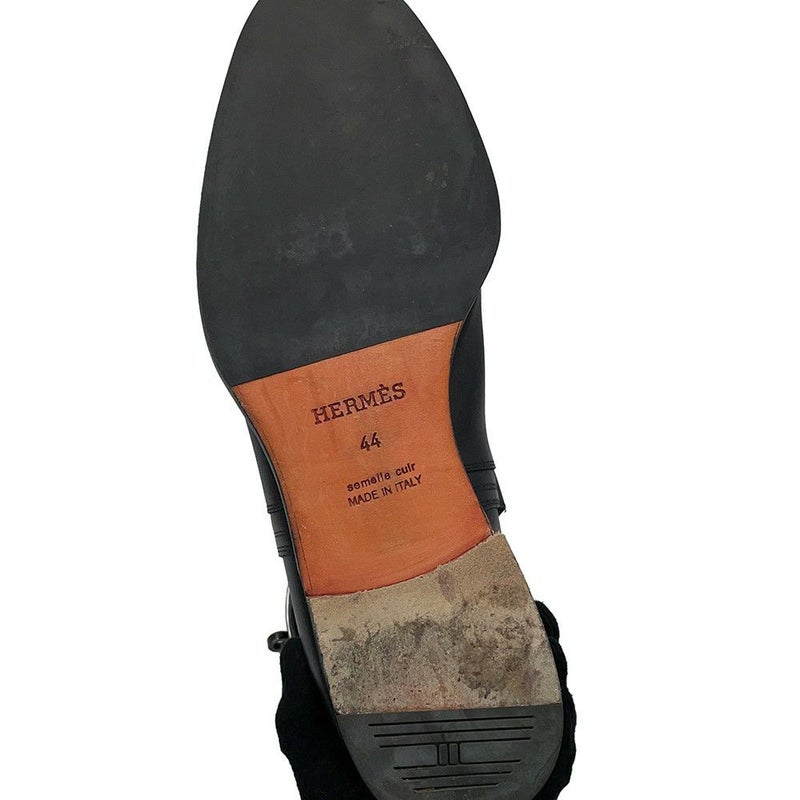 エルメス ブーツ フォーチュン カーフレザー メンズサイズ44 HERMES 靴 ショートブーツ 黒