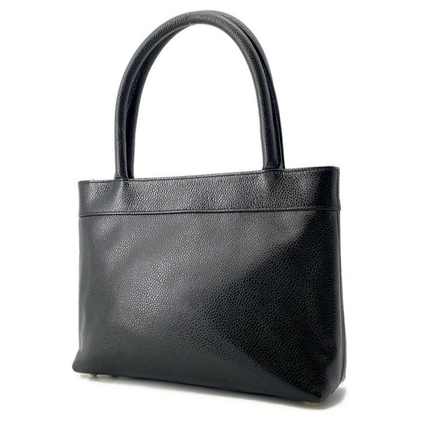 シャネル ハンドバッグ ココマーク キャビアスキン CHANEL 黒