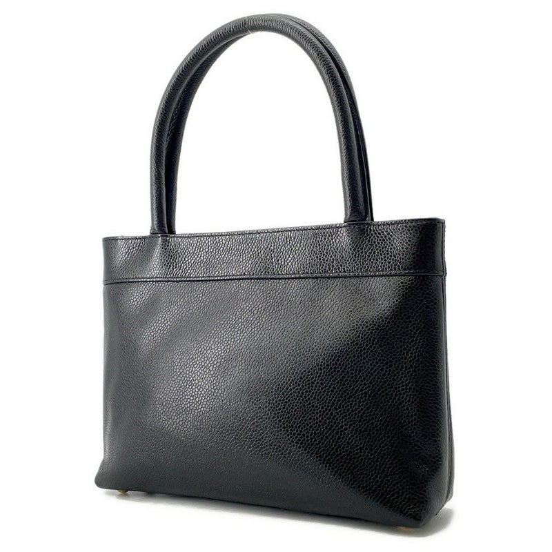 シャネル ハンドバッグ ココマーク キャビアスキン CHANEL 黒