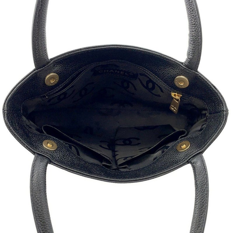 シャネル ハンドバッグ ココマーク キャビアスキン CHANEL 黒