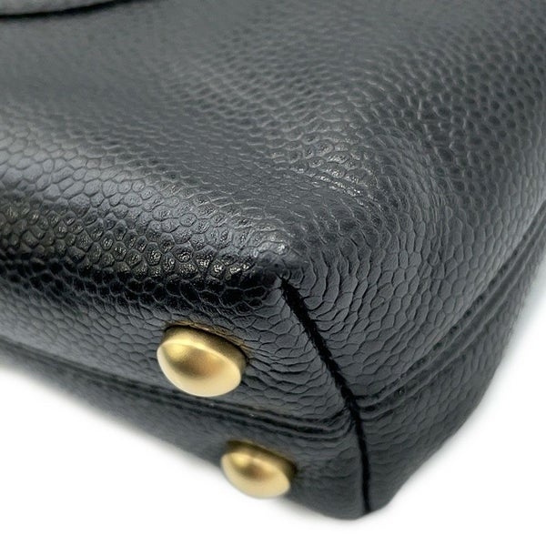 シャネル ハンドバッグ ココマーク キャビアスキン CHANEL 黒