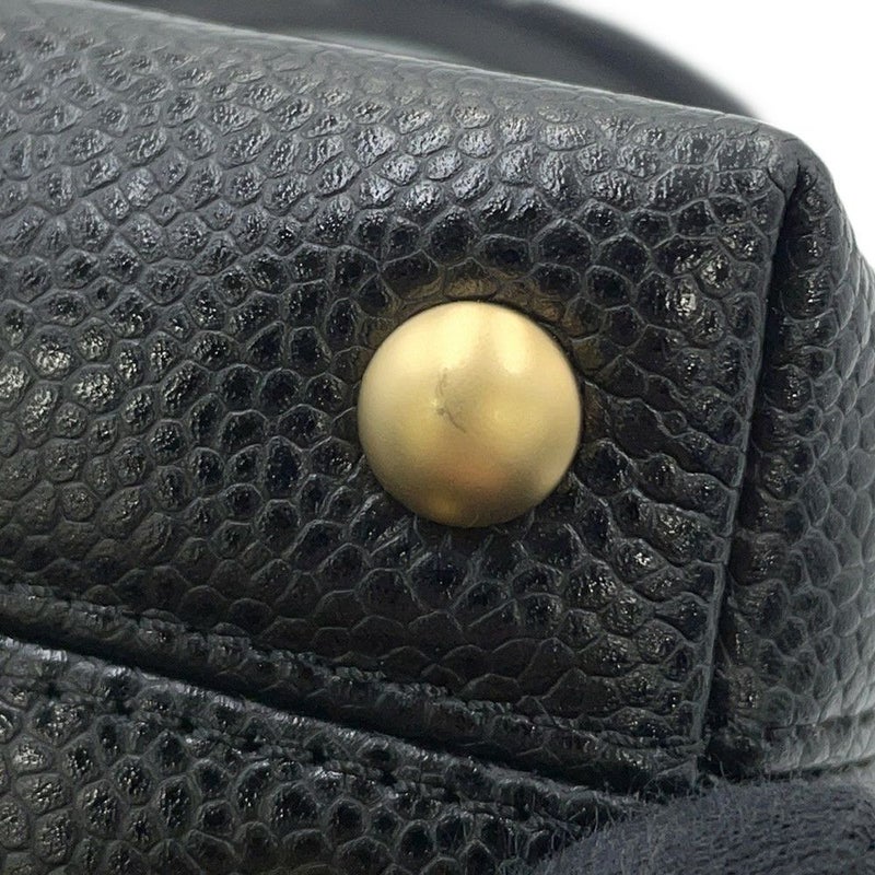 シャネル ハンドバッグ ココマーク キャビアスキン CHANEL 黒