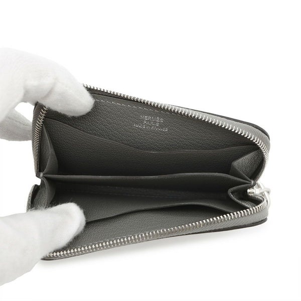 エルメス カードケース ジップ アン ゴー グリメイヤー/シルバー金具 エバーカラー K刻印 HERMES 定期入れ
