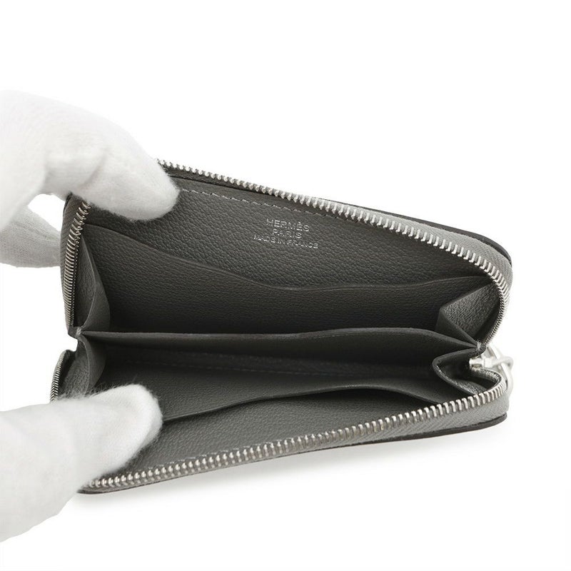 エルメス カードケース ジップ アン ゴー グリメイヤー/シルバー金具 エバーカラー K刻印 HERMES 定期入れ
