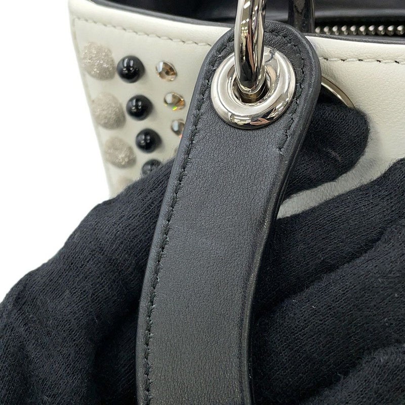 クリスチャン・ディオール ハンドバッグ レディディオール ミディアム レザー ラインストーン 2way