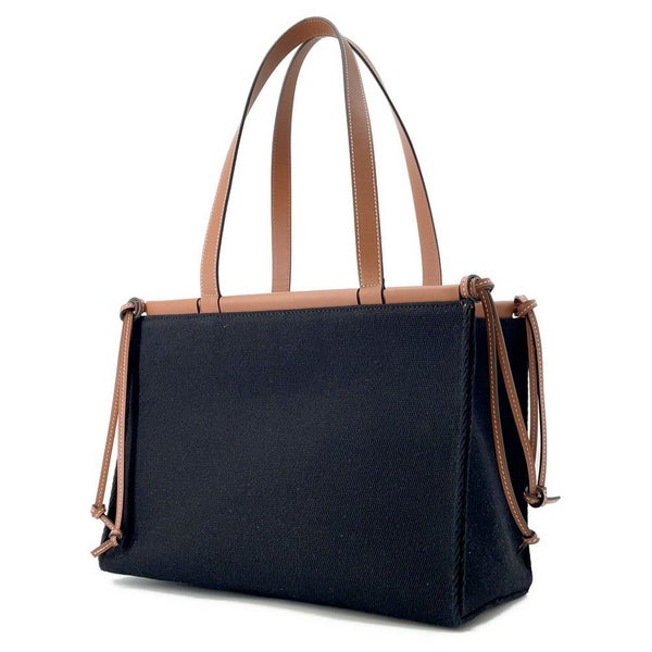ロエベ トートバッグ アナグラム クッショントート スモール キャンバス レザー A612A93X18 LOEWE 黒