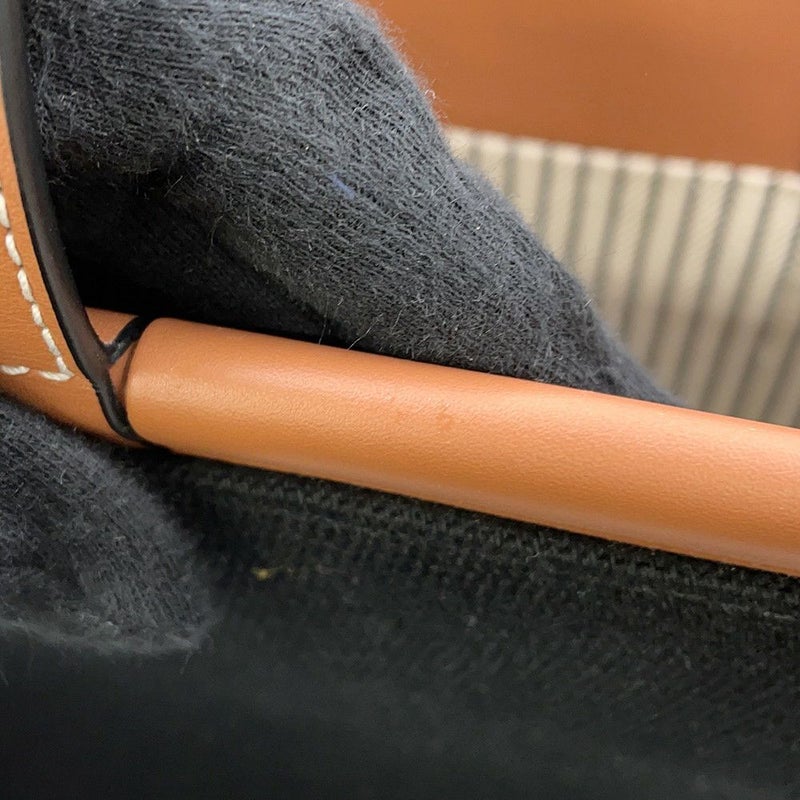 ロエベ トートバッグ アナグラム クッショントート スモール キャンバス レザー A612A93X18 LOEWE 黒