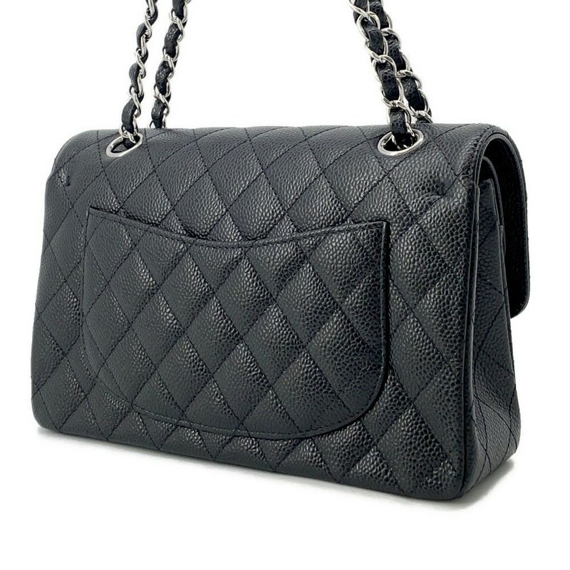 シャネル チェーンショルダーバッグ マトラッセ23 ココマーク ダブルチェーン A01113 CHANEL 黒