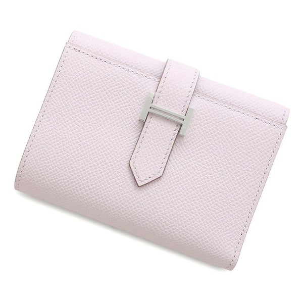 エルメス 三つ折り財布 ベアンコンビネ モーヴペール/シルバー金具 エプソン W刻印 HERMES 財布