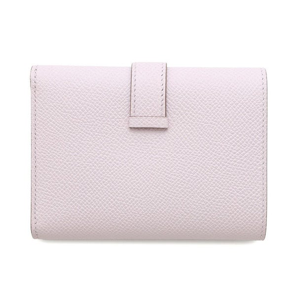 エルメス 三つ折り財布 ベアンコンビネ モーヴペール/シルバー金具 エプソン W刻印 HERMES 財布