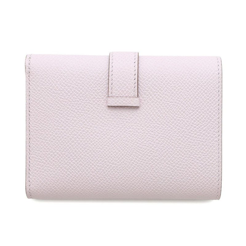 エルメス 三つ折り財布 ベアンコンビネ モーヴペール/シルバー金具 エプソン W刻印 HERMES 財布