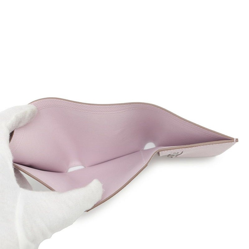 エルメス 三つ折り財布 ベアンコンビネ モーヴペール/シルバー金具 エプソン W刻印 HERMES 財布