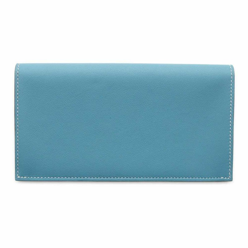 エルメス 長財布 シチズン ツイル ロング ツールボックス ブルージーン/キャバン/シルバー金具 スイフト B刻印