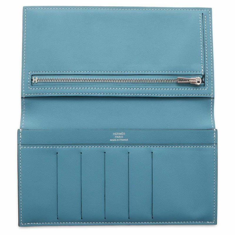 エルメス 長財布 シチズン ツイル ロング ツールボックス ブルージーン/キャバン/シルバー金具 スイフト B刻印