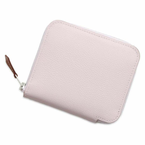 エルメス コインケース アザップコンパクト シルクイン モーヴペール/シルバー金具 エバーカラー B刻印