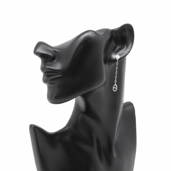 エルメス ピアス シェーヌダンクル ニューファランドールTPM ダイヤモンド K18WG アシンメトリー