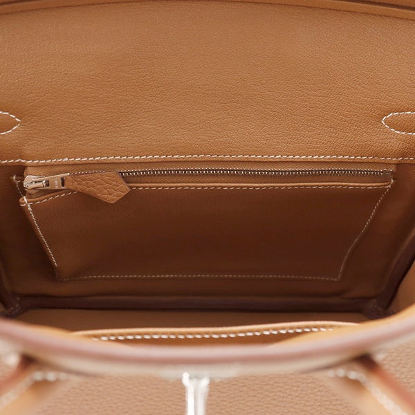 エルメス バーキン25 ゴールド/シルバー金具 トゴ K刻印 HERMES Birkin ハンドバッグ