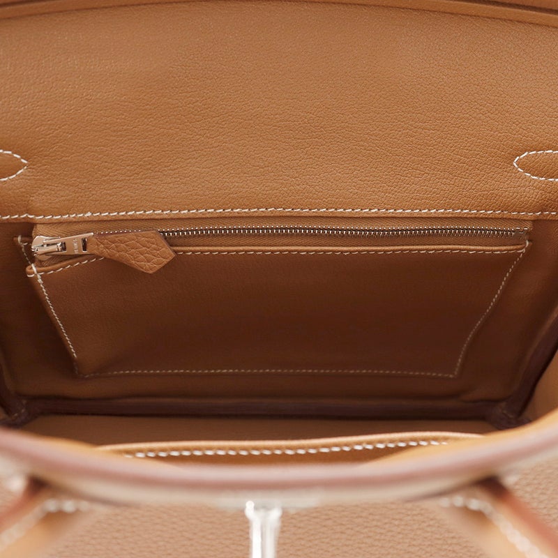 エルメス バーキン25 ゴールド/シルバー金具 トゴ K刻印 HERMES Birkin ハンドバッグ