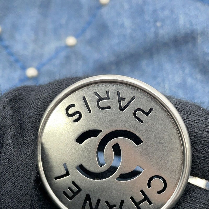 シャネル チェーンショルダーバッグ CHANEL 22 マトラッセ スモール デニム AS3260 CHANEL ポーチ付き