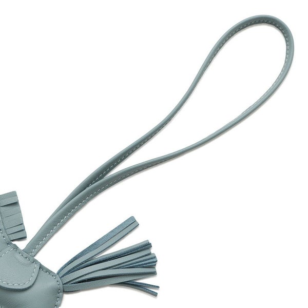 エルメス バッグチャーム ロデオPM シエル ラムスキン K刻印 HERMES チャーム オーナメント