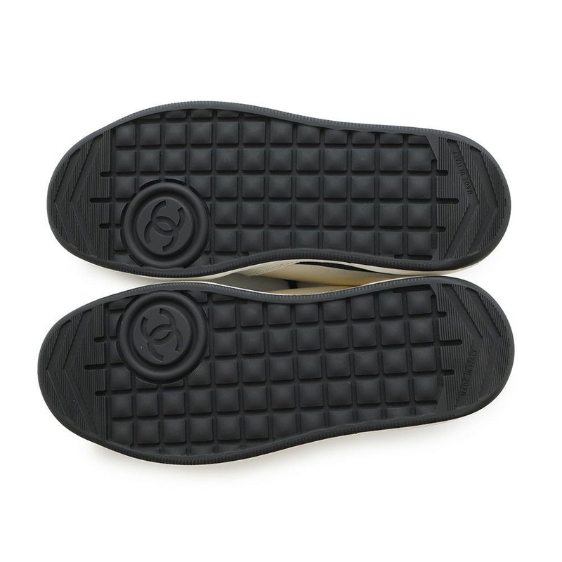 シャネル スニーカー ココマーク レザー スエード レディースサイズ38 G45212 CHANEL 靴 白 黒