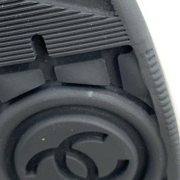 シャネル スニーカー ココマーク レザー スエード レディースサイズ38 G45212 CHANEL 靴 白 黒